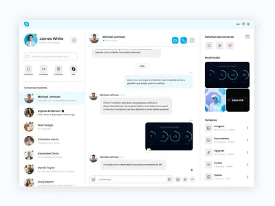 Daily UI #013 – Direct Message blue challange dailyui direct messaging graphic design message redesign skype