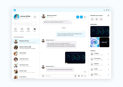 Daily UI #013 – Direct Message blue challange dailyui direct messaging graphic design message redesign skype