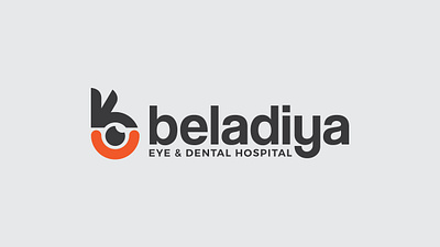 Beladiya Eye & Dental Hospital beladiya logo bold logo creative logo dental hospital logo dental logo eye and dental logo eye logo hand logo hospital logo identity design latter b logo logo design vision logo