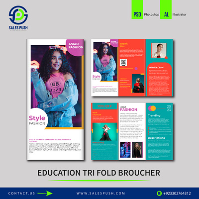 FASHION TRI FOLD BROUCHER DESIGN 3d animation branding broucher design fashion broucher graphic graphic design graphic desiner logo motion graphics tri fold broucher ui