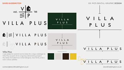 Villa Plus logo redesign branding graphic design logo
