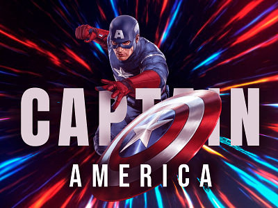 Captain America graphic design ps social media