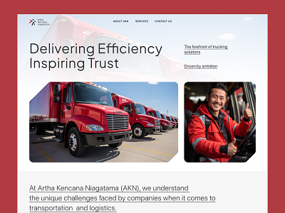 Truck Supply Chain Landing Page landing page logistic supply chain truck trucks ui uiux website