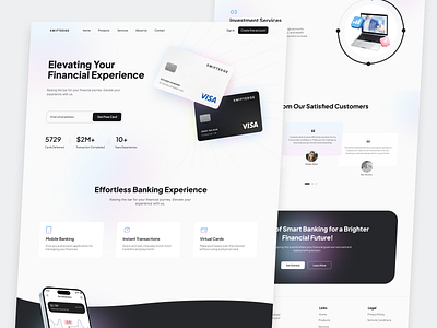 Banking Website Design - Swift Edge bank landing page bank web banking banking landing page banking website credit card finance finance website financial financial website fintech fintech website gradient mobile banking payment payment website ui design web design web finance website