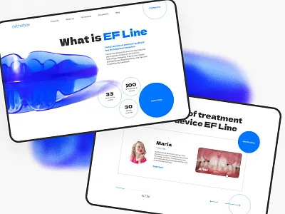 EF Line teeth correction website dental design doctor figma medical teeth tooth ui ux web webdesign