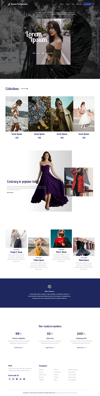 Elegance in Pixels: Fashion Static Website Portfolio fashion fashion web design figma graphic design ui website template