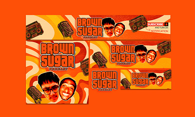 Brown Sugar Podcast 70s Funk Style Design_ ColorfullGraphics 70 designs 90 style banner banner ad branding business graphic design logo logo design logo designer logo designs logo type podcast podcast artwrok podcast editing podcast logo social media designer youtube cover youtube logo