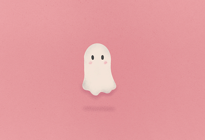 B O O 👻 animation autumn cute ghost halloween illustration october procreate spooky texture