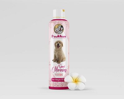 Pawkleen Pet Perfume Label Design branding dog dog products graphic design label label design logo pet pet products pouch design