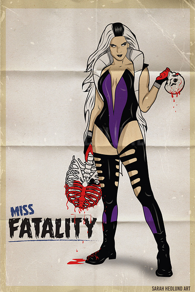 Love You To Death. Day 18: Miss Fatality 31daysofhalloween comedy halloween horror illustration inktober