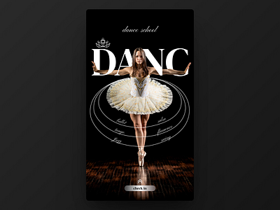Creative for a dance school балерина веб дизай дизайн кольори креатив креатив для школи танців креативність танці чирний школа танців ієрархія