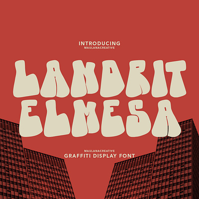 Landrit Almesa Graffiti Display Font branding font fonts graphic design logo nostalgic