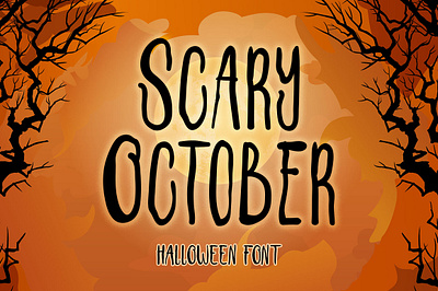 Scary October - Special Halloween Font branding display font event font design fonts graphic design halloween illustration october scary trendy type typography ui