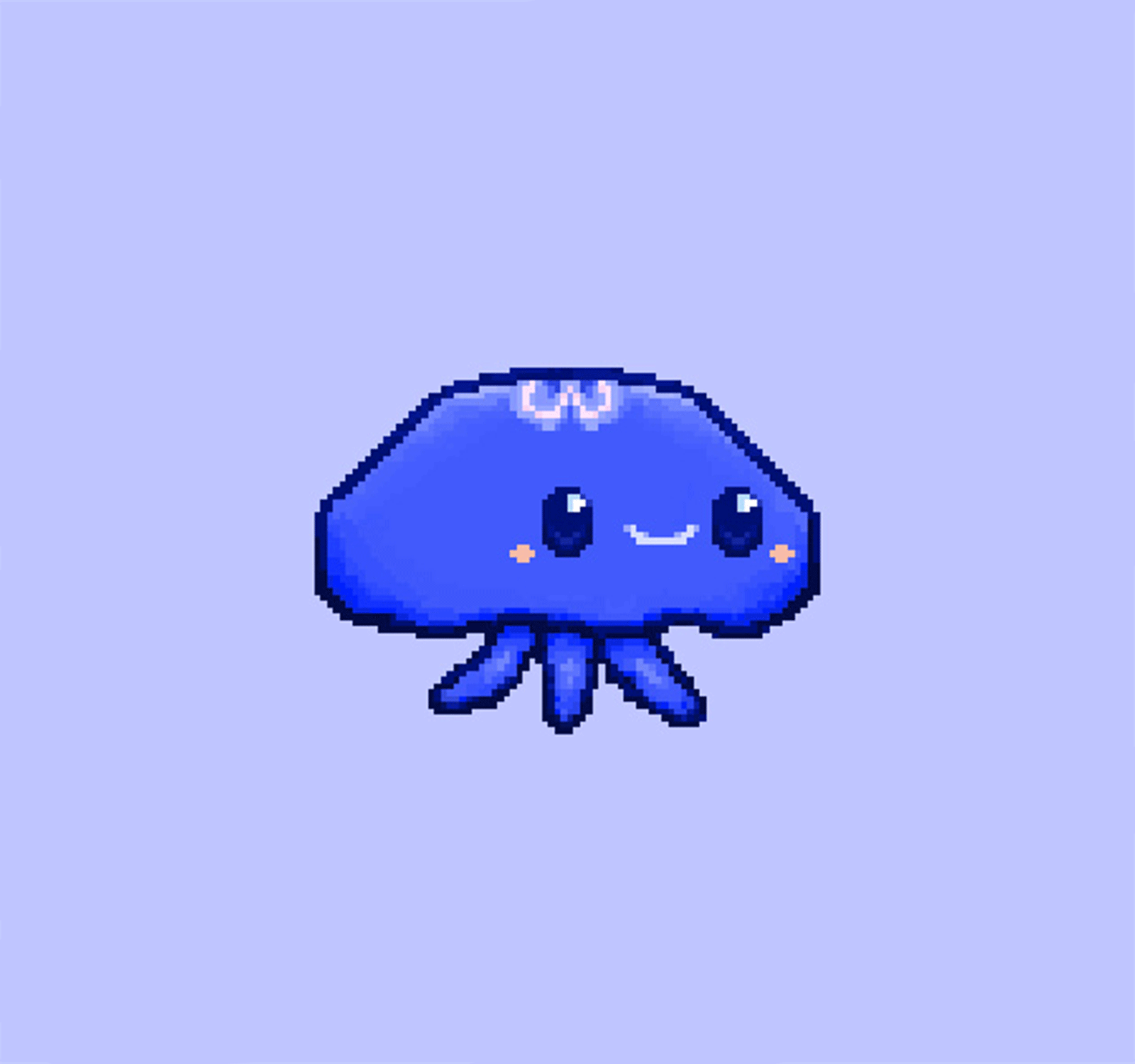 Pixel Art Jellyfish 🫧 90s blue drawing gif illustration jellyfish medusa nostalgic ocean pixel pixel art retro sarah vignon water