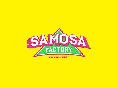 Samosa Factory - Brand Design brand brand design branding crispy illustrator logo logo design samosa samosa factory
