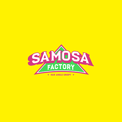 Samosa Factory - Brand Design brand brand design branding crispy illustrator logo logo design samosa samosa factory