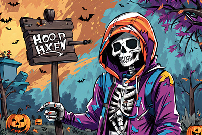 Skeleton ai ai art graphic design halloween illustration leonardoai midjourney mj scary skeleton skull tshirt