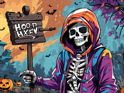 Skeleton ai ai art graphic design halloween illustration leonardoai midjourney mj scary skeleton skull tshirt