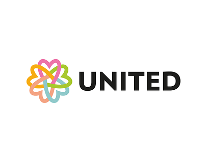 logo united heart flower heart logo minimal