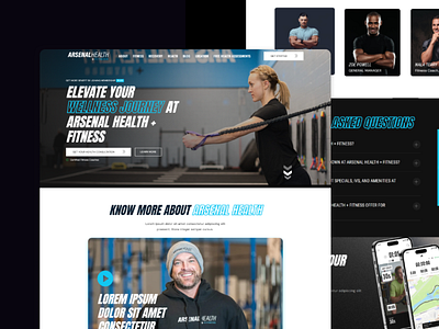 Arsenal Health - Gym/Fitness Website dark ui