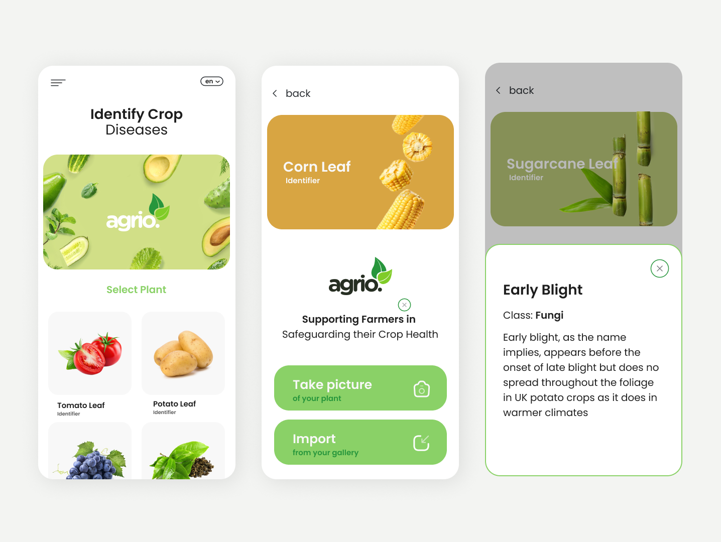 Plant Diseases Identifier App UI/UX Design by The Grandmaster! on Dribbble