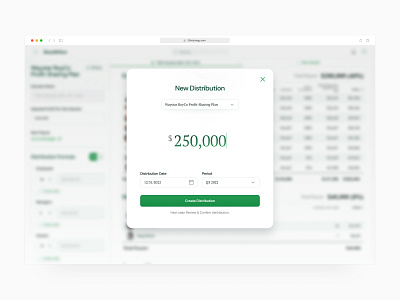 Profit-Sharing Plan - Distribution admin ai dashboard design employee enterprise finance fintech minimal money planning product design profit saas software tables ui user experience vesting web app