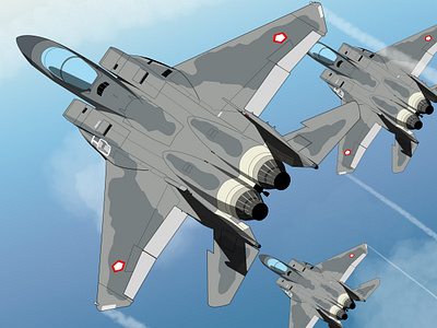 Indonesian Future Fighter Jet, F-15 ID design f 15 f15 graphic design illustration indonesia military military art vector vector art