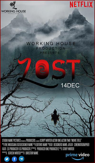 MOVIE POSTER graphic design lost matte painting movie poster photoshop