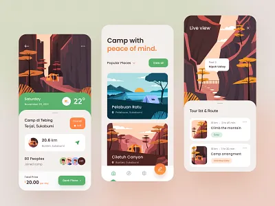 Campping App Ui camp campping figma ui ui design