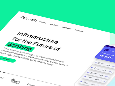 ZeroHash animation applicationdesign green purple responsivedesign ui uidesign website websitedesign