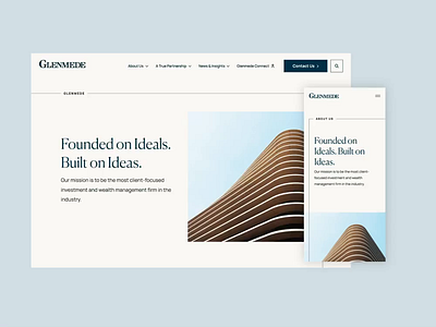 Glenmede artdirection brandingdesign cleandesign development imagery moderndesign motiondesign parallax sophisticateddesign uxdesign website websitedesign