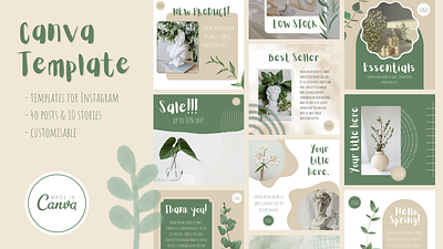 Canva Template - Simply Nature canva canva template design graphic design instagram nature post simple simply nature story