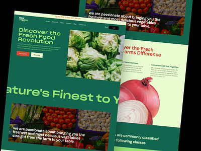 Raw Veggies : Vegetable and fresh food website 3d animation web app icon animation web icon animation web web