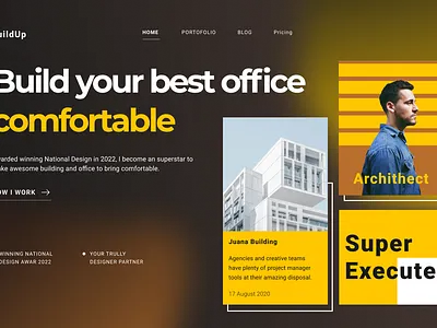 Hero Exploration for Architecture Agency Website architecture branding design figma hero hero section landingpage u ui user interface