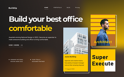 Hero Exploration for Architecture Agency Website architecture branding design figma hero hero section landingpage u ui user interface