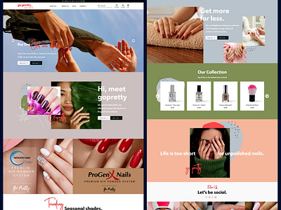 nail polish eCommerce landing page ui branding design graphic design landing page mockup trending landing page design ui design ux website design