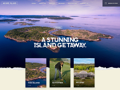 McGee Island Vacation Rental graphic design homepage design landing page design vacation rental website design website mockup design wordpress design