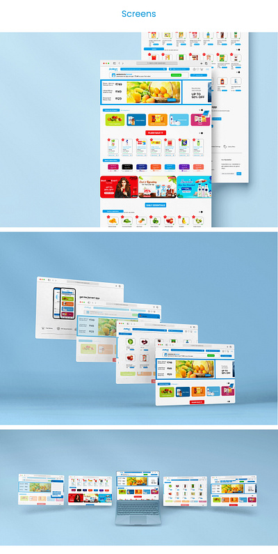 JIO MART WEBSITE REDESIGN graphic design graphics grocery shopping website landing page ui uiux visual design website design