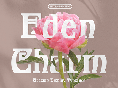 Eden Charm Font art deco font art nouveau font branding classic art font cursive font design elegant font feminine font graphic design great gatsby font grecian font illustration logo logo or branding nouveau font retro font stylish fonts typography vintage font wedding font