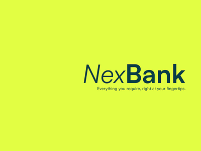 NexBank app graphic design mobile ui