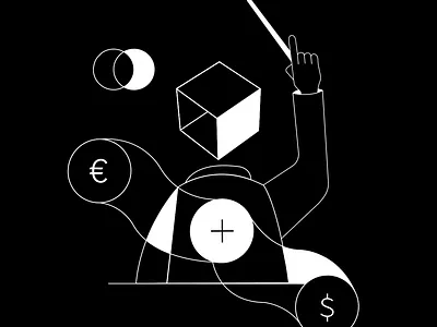 Intergiro • Magic head cube 2d after effects motion animation character flat illustration