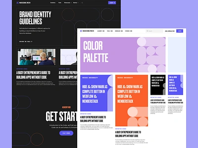 Nocode Website Exploration exploration graphic design nocode simplicity usability ui user experience design visual identity