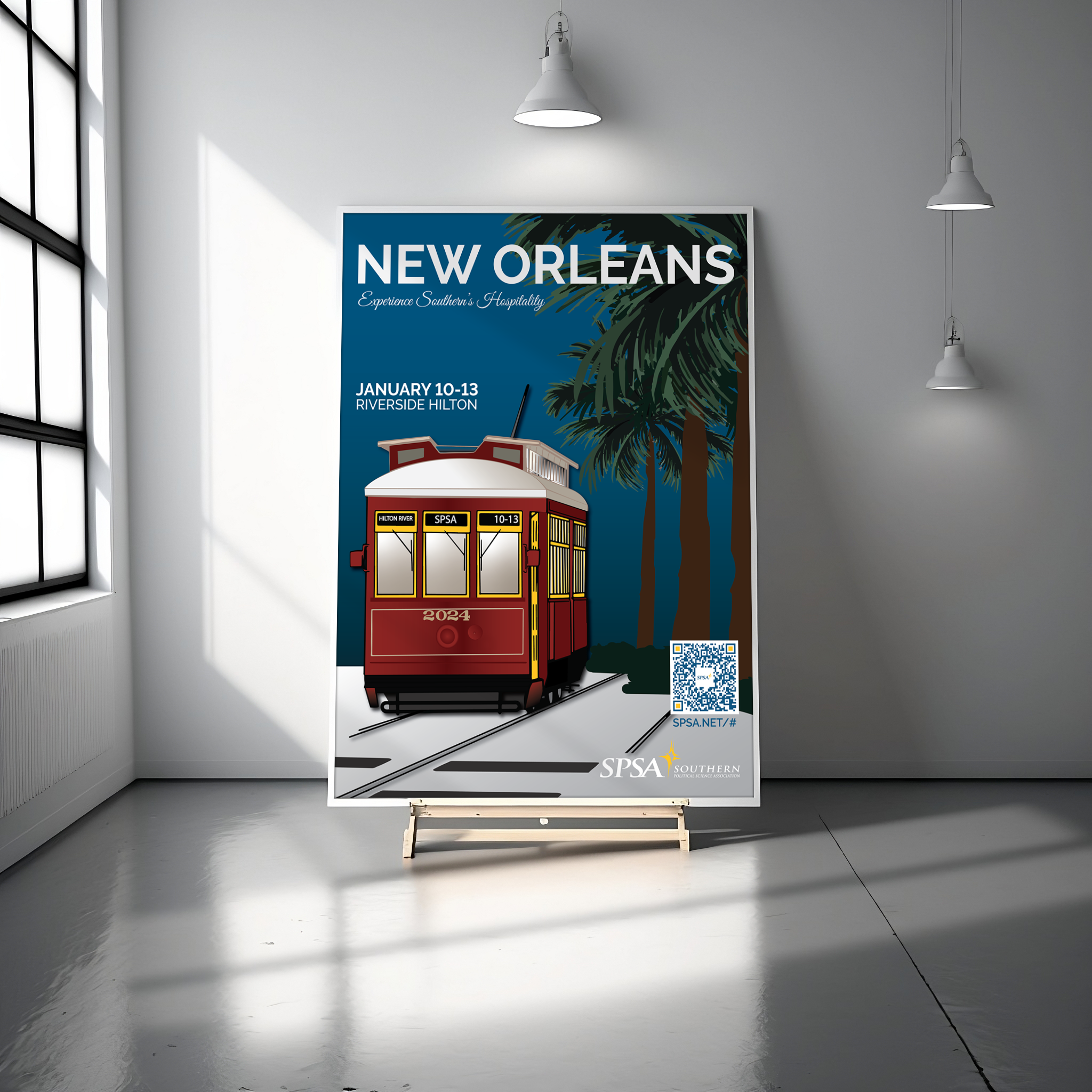 SPSA Conference 2024 branding design graphic design illustration postcard poster print vector