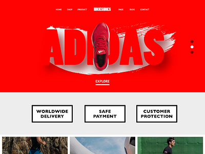 Sport Shoes Online Shop Website design shoes shoponline sport ui uidesign webdesign website