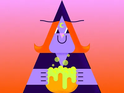 WITCH art design halloween illustration shapes vector witch