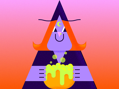 WITCH art design halloween illustration shapes vector witch