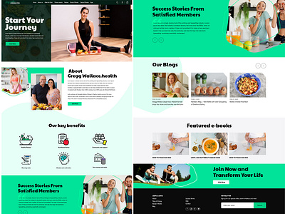 healthy food website design food graphic design healthy food website home page illustration landing page logo ui ui design ux website