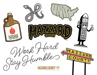 Hazzard County - Personal Branding branding design graphic design illustration logo ty typography vector