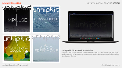 UnhipKid EP artwork & website artwork artwork creation design digital design graphic design music artwork web design