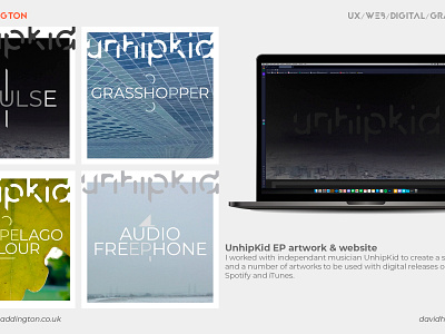 UnhipKid EP artwork & website artwork artwork creation design digital design graphic design music artwork web design